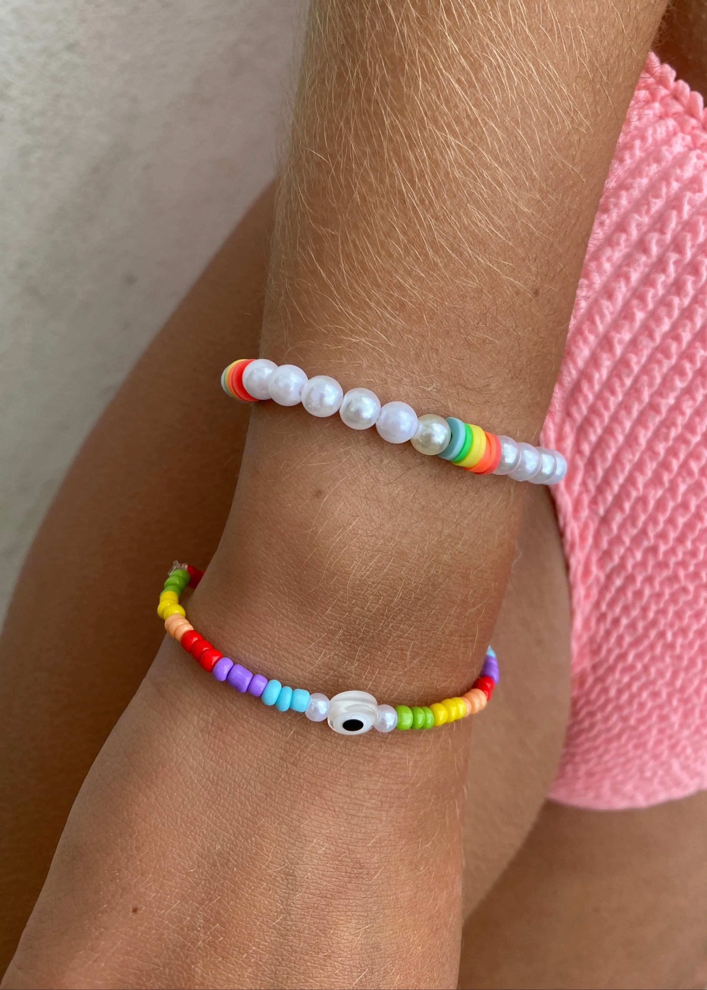 Rainbow Beaded Beachy Bracelets