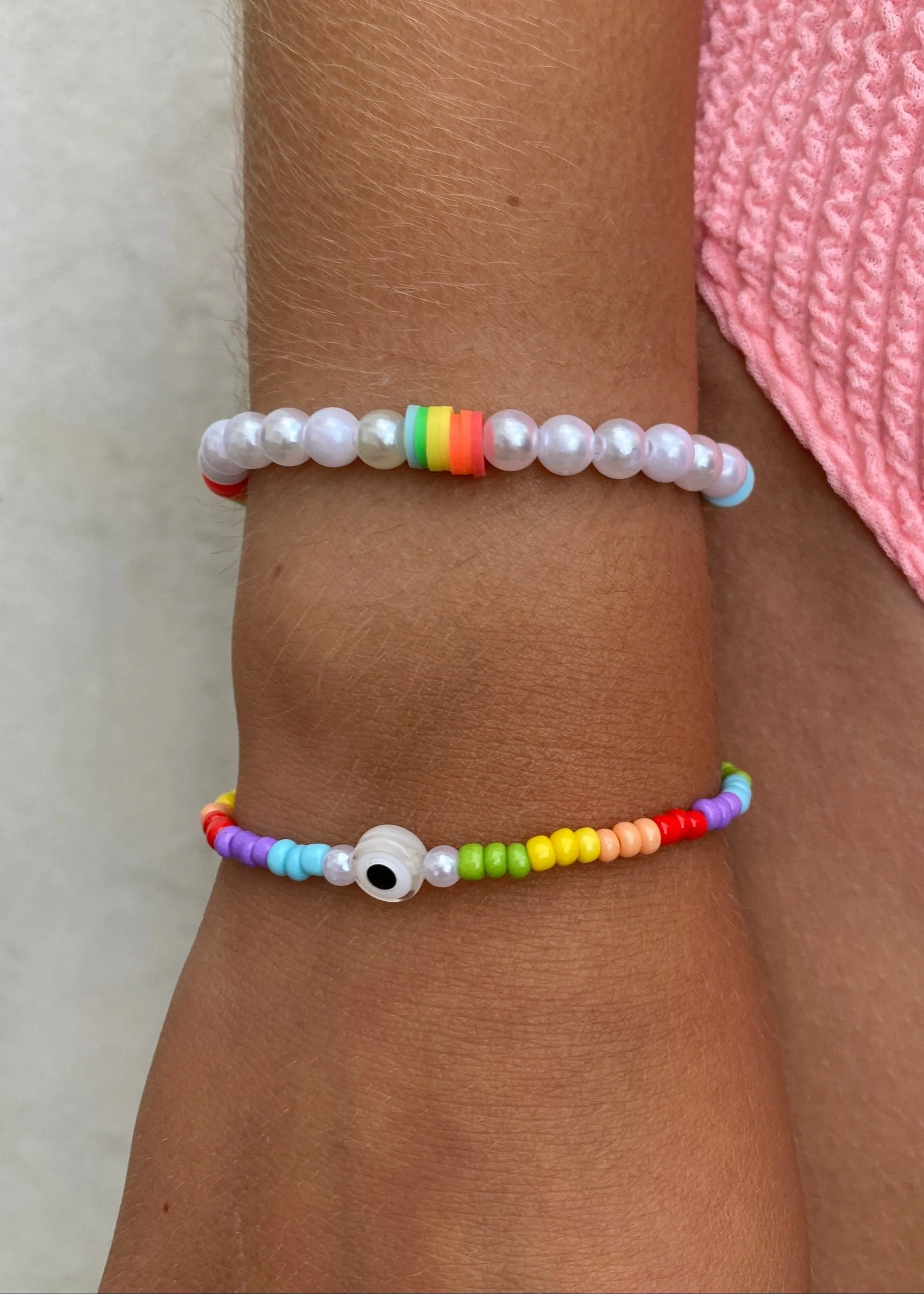 Rainbow Beaded Beachy Bracelets