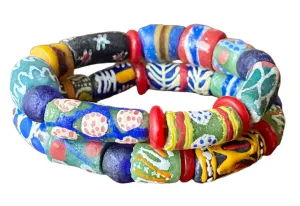 Rainbow Krobo Stretch Bracelet