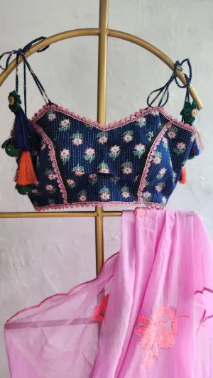 Rang Blouse (Midnight Blue )