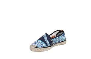 Respoke Women's Luna Toyo Printed Espadrille Flats BLUE/ BLACK 40/10
