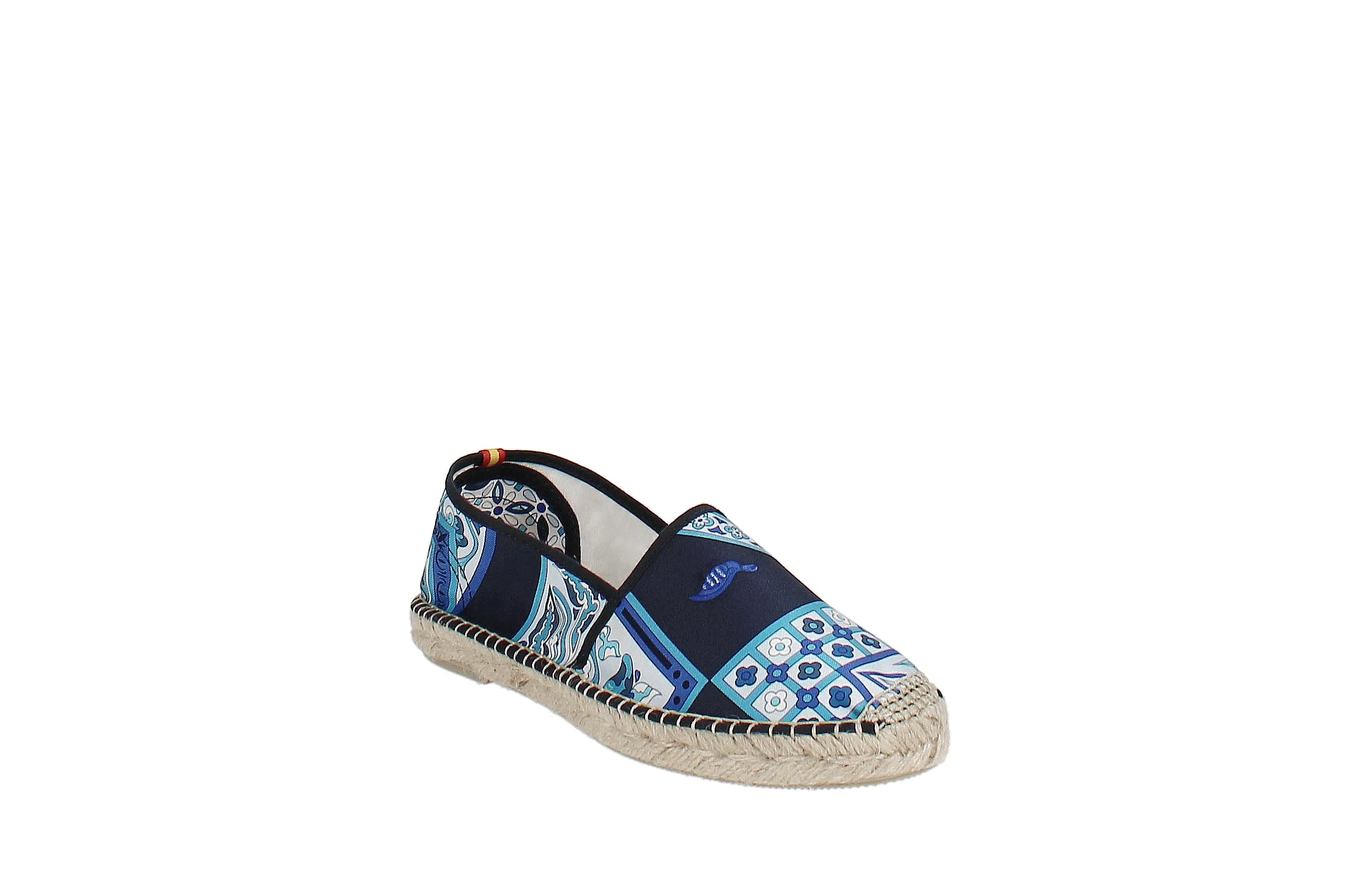 Respoke Women's Luna Toyo Printed Espadrille Flats BLUE/ BLACK 40/10