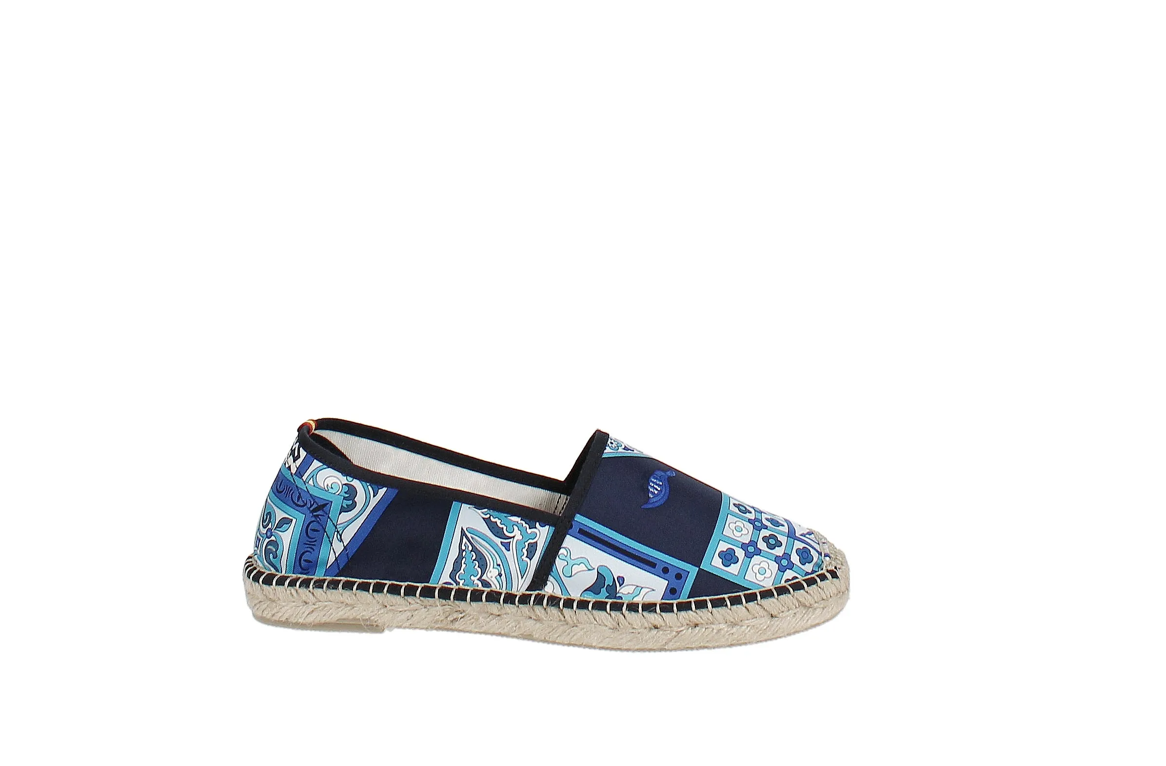 Respoke Women's Luna Toyo Printed Espadrille Flats BLUE/ BLACK 40/10