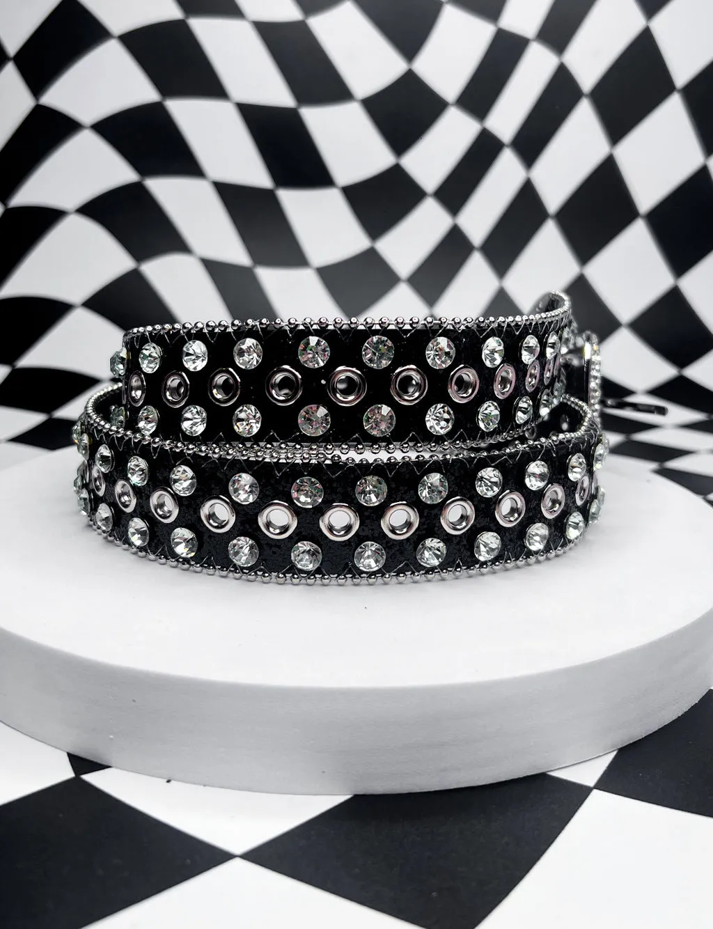 RHINESTONE COWGAL BELT - BLACK