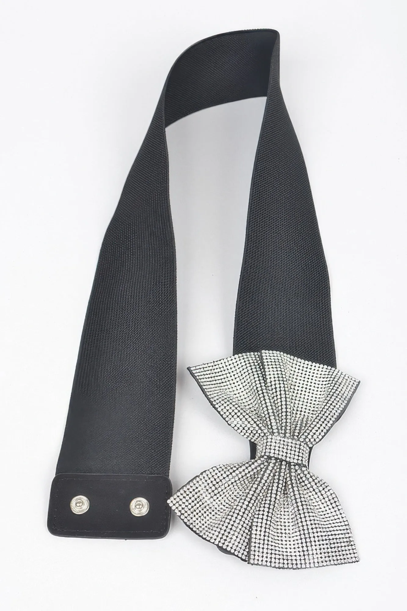 Rhinestone Ribbon Elastic Belt