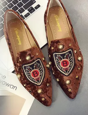 Rivet flat Shoes women Fashion Casual lazy Loafers