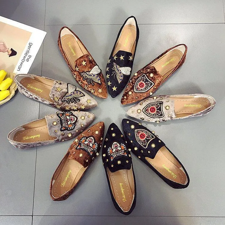Rivet flat Shoes women Fashion Casual lazy Loafers
