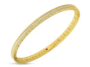 Roberto Coin Princess Oval Bangle with Diamonds