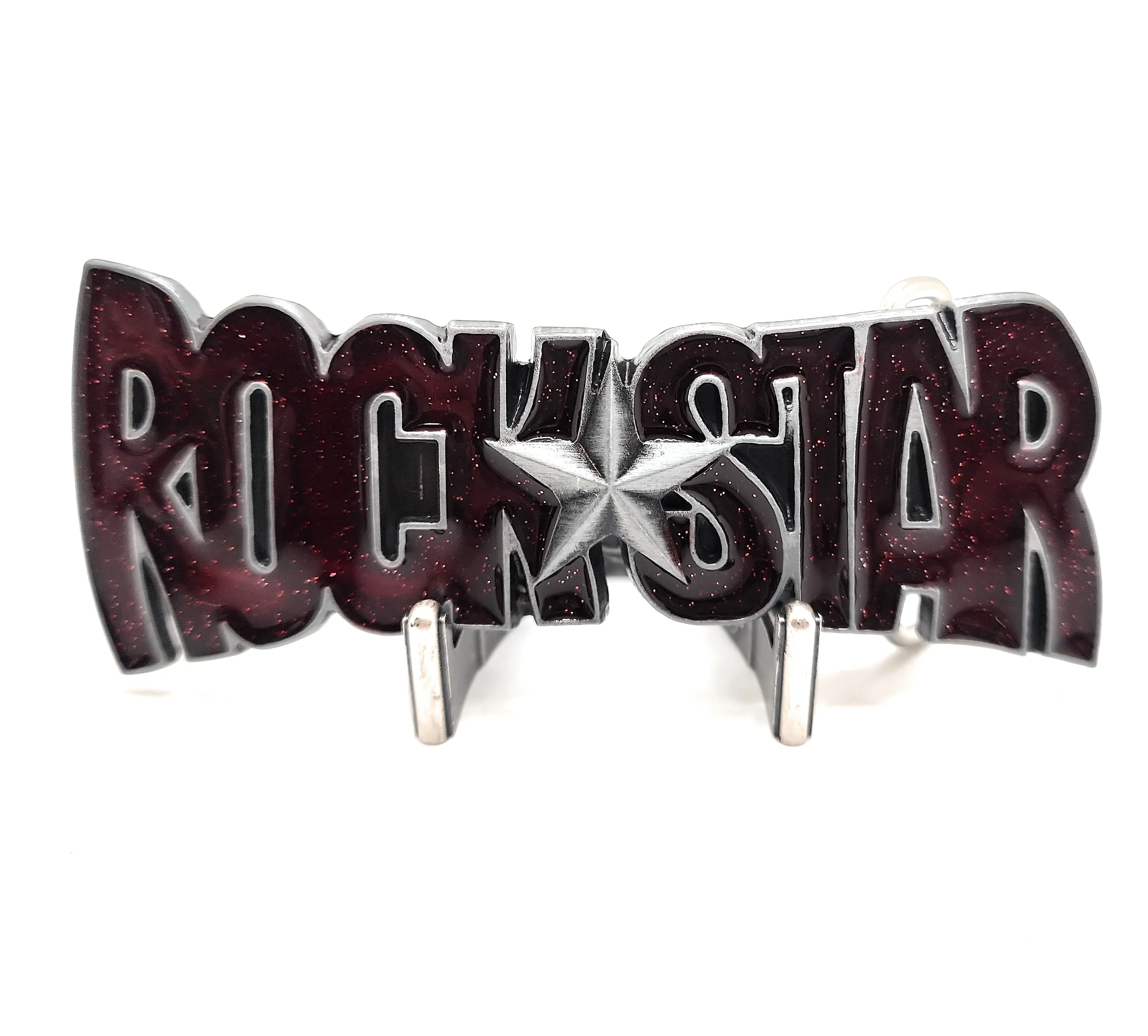 Rockstar Belt Buckle Red