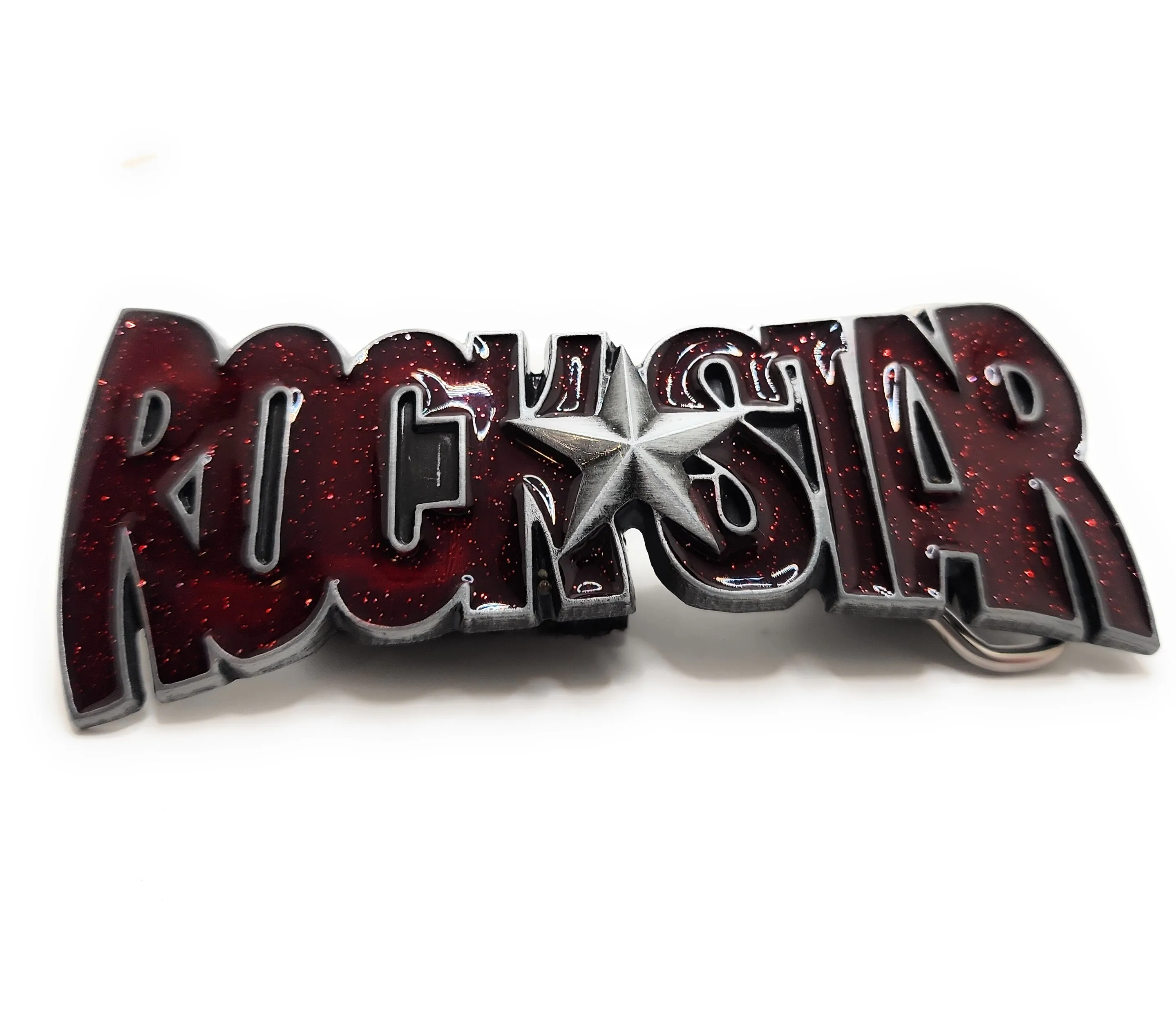 Rockstar Belt Buckle Red