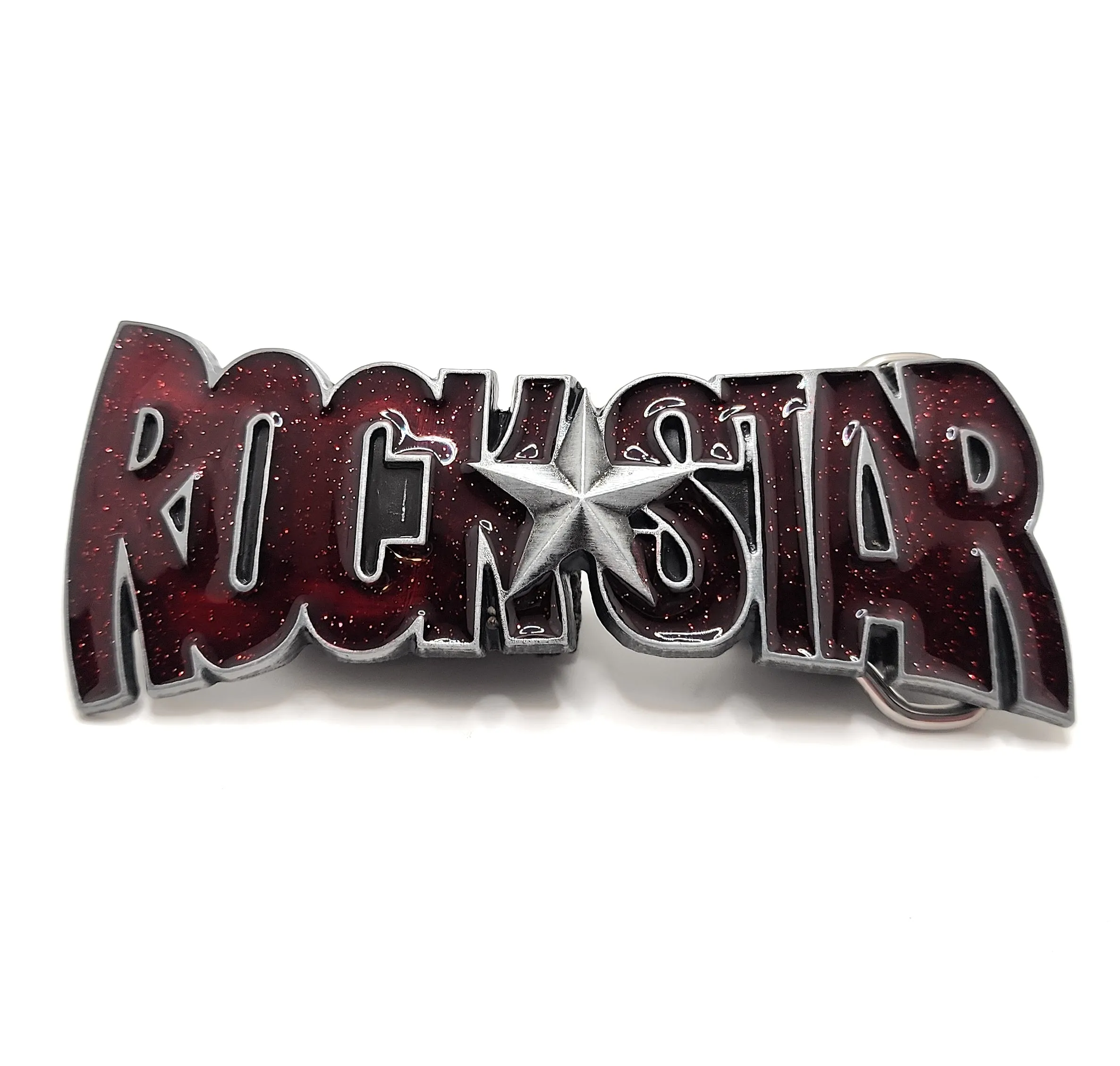 Rockstar Belt Buckle Red