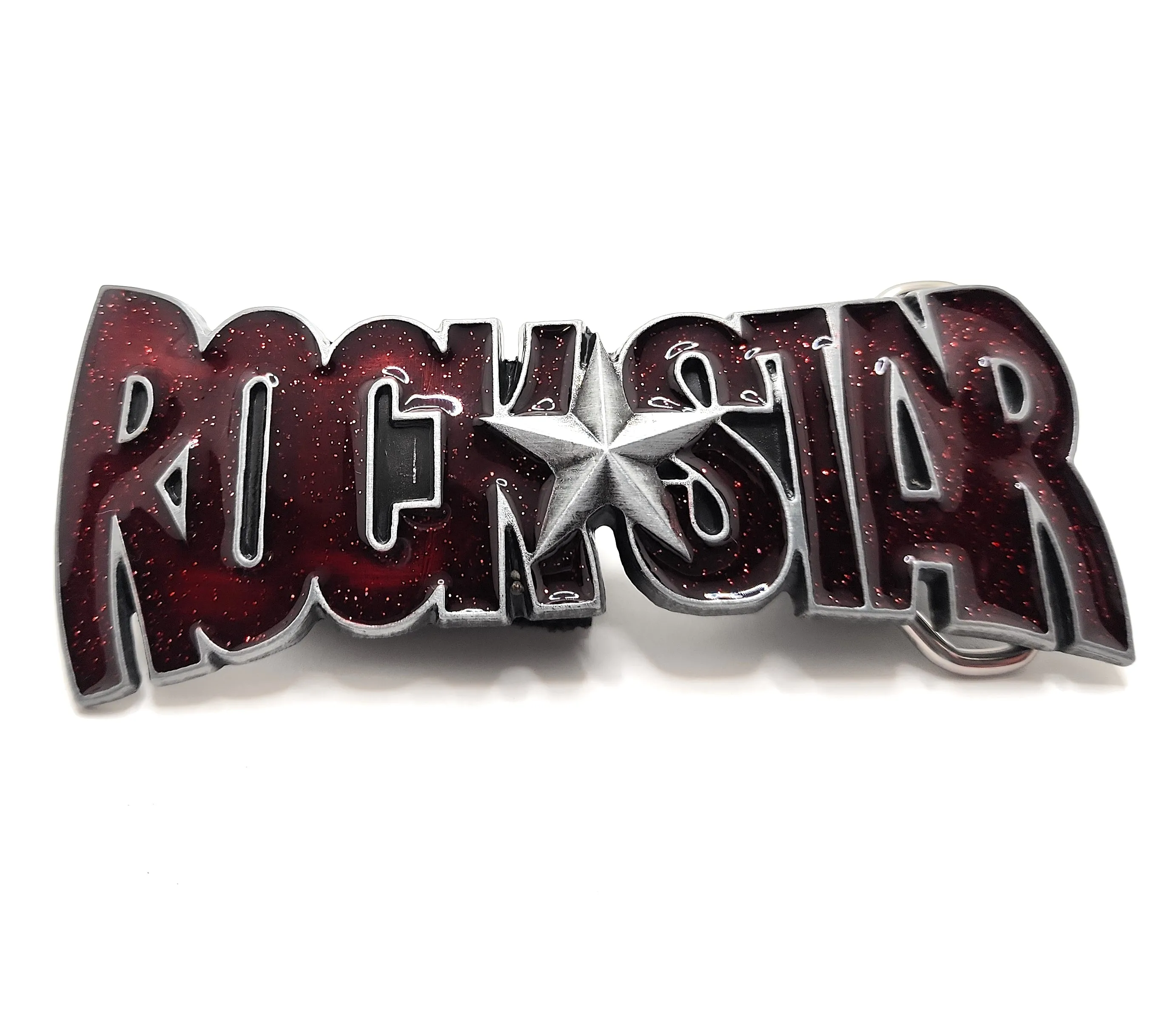 Rockstar Belt Buckle Red