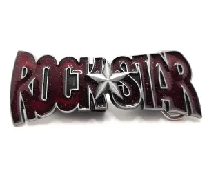Rockstar Belt Buckle Red