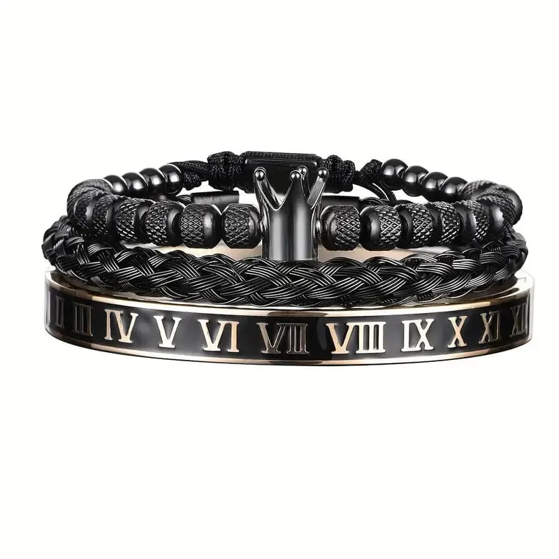 Royal Stack - 3 Pc. Mens Bracelets