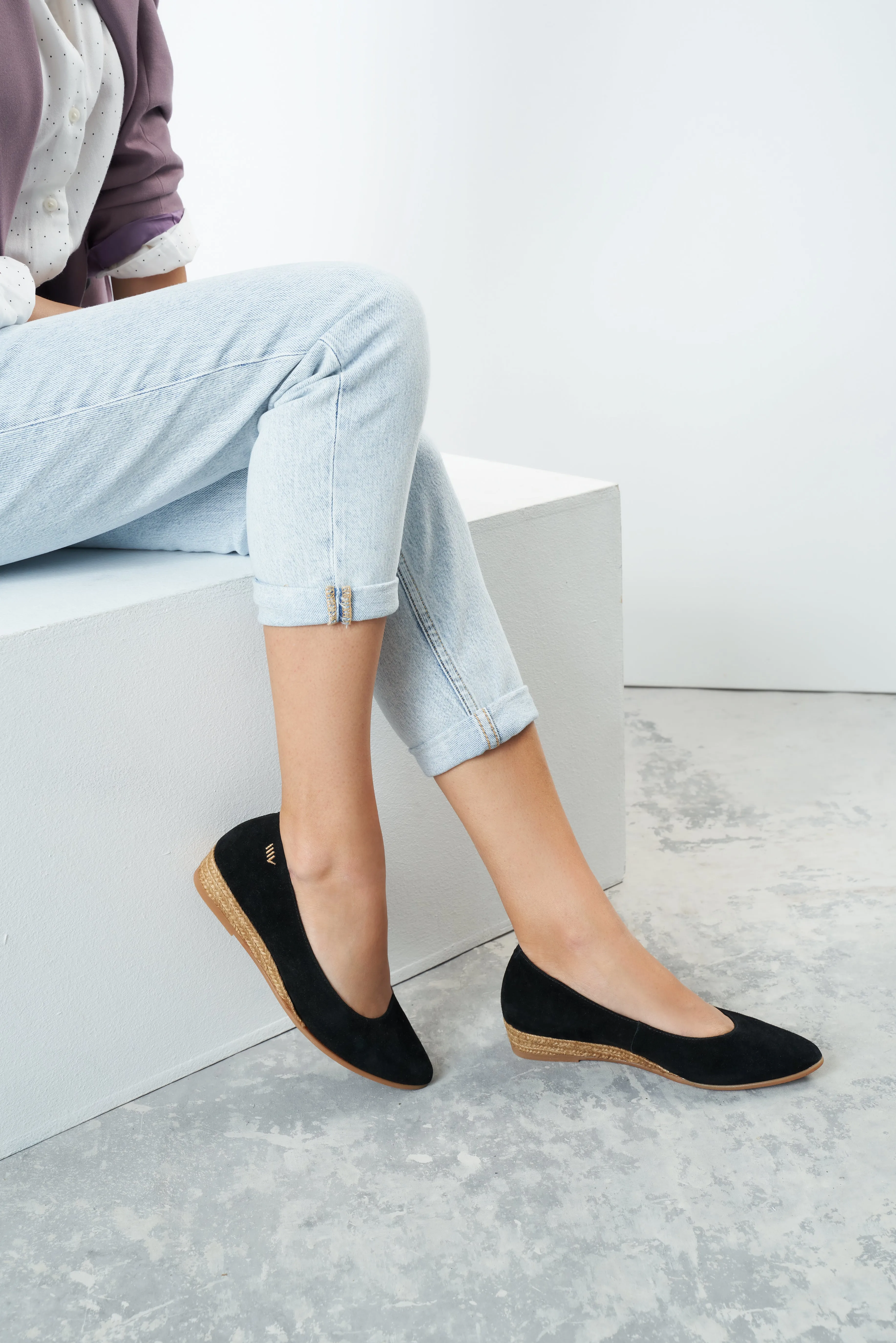 Rubina Suede Espadrille Flats