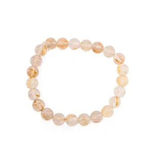 Rutilated Quartz Beaded Bracelet