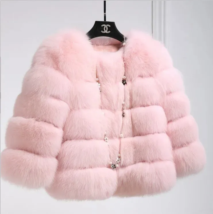 S-5XL Mink Coats Autumn Winter Fluffy Black Faux Fur Coat Women Elegant Thick Warm Faux Fur Jackets for Women Tops Jacket Teddy