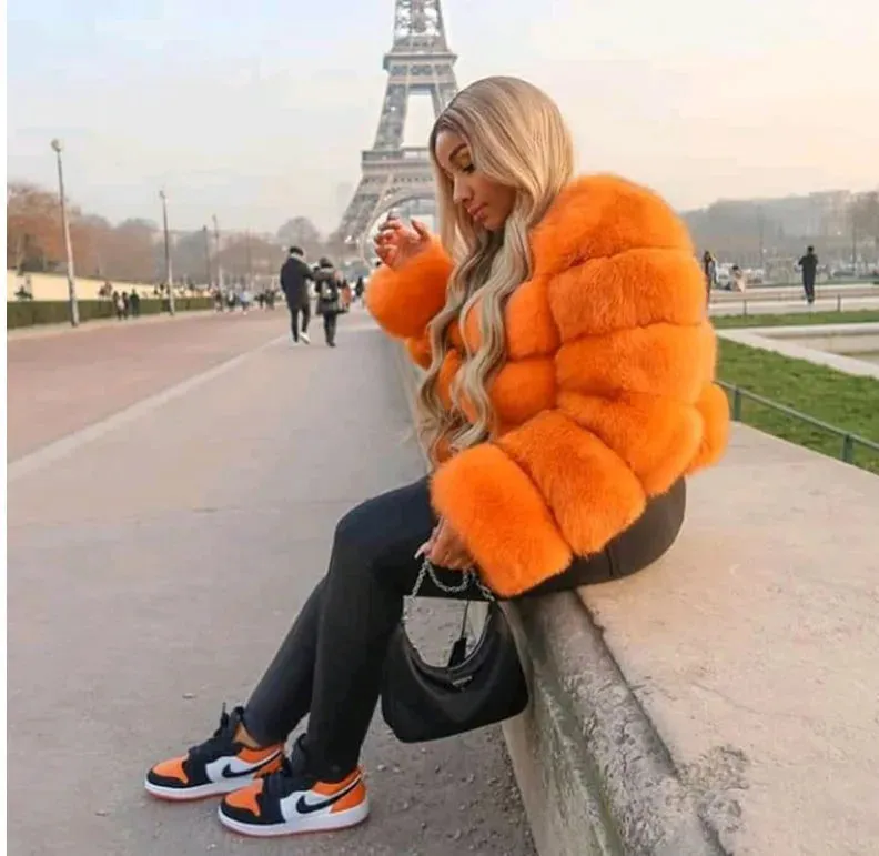 S-5XL Mink Coats Autumn Winter Fluffy Black Faux Fur Coat Women Elegant Thick Warm Faux Fur Jackets for Women Tops Jacket Teddy