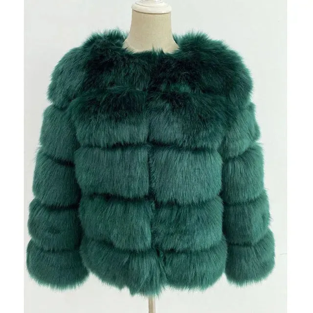 S-5XL Mink Coats Autumn Winter Fluffy Black Faux Fur Coat Women Elegant Thick Warm Faux Fur Jackets for Women Tops Jacket Teddy