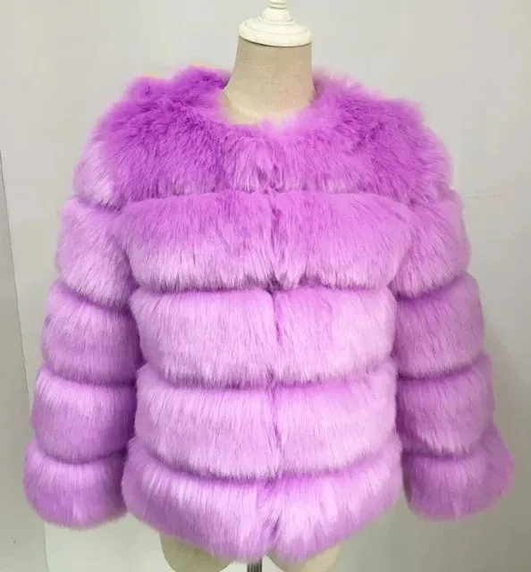 S-5XL Mink Coats Autumn Winter Fluffy Black Faux Fur Coat Women Elegant Thick Warm Faux Fur Jackets for Women Tops Jacket Teddy