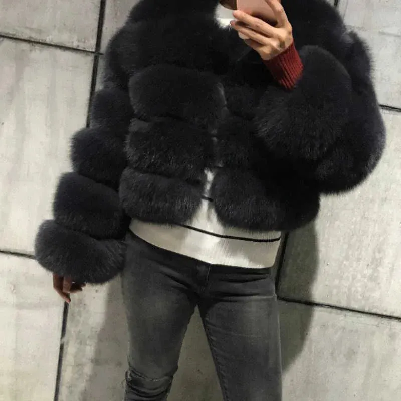 S-5XL Mink Coats Autumn Winter Fluffy Black Faux Fur Coat Women Elegant Thick Warm Faux Fur Jackets for Women Tops Jacket Teddy
