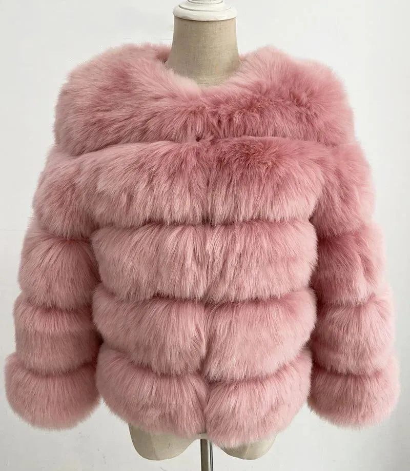 S-5XL Mink Coats Autumn Winter Fluffy Black Faux Fur Coat Women Elegant Thick Warm Faux Fur Jackets for Women Tops Jacket Teddy
