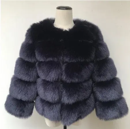 S-5XL Mink Coats Autumn Winter Fluffy Black Faux Fur Coat Women Elegant Thick Warm Faux Fur Jackets for Women Tops Jacket Teddy