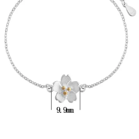Sakura Blanc -- Sterling Silver Bracelets