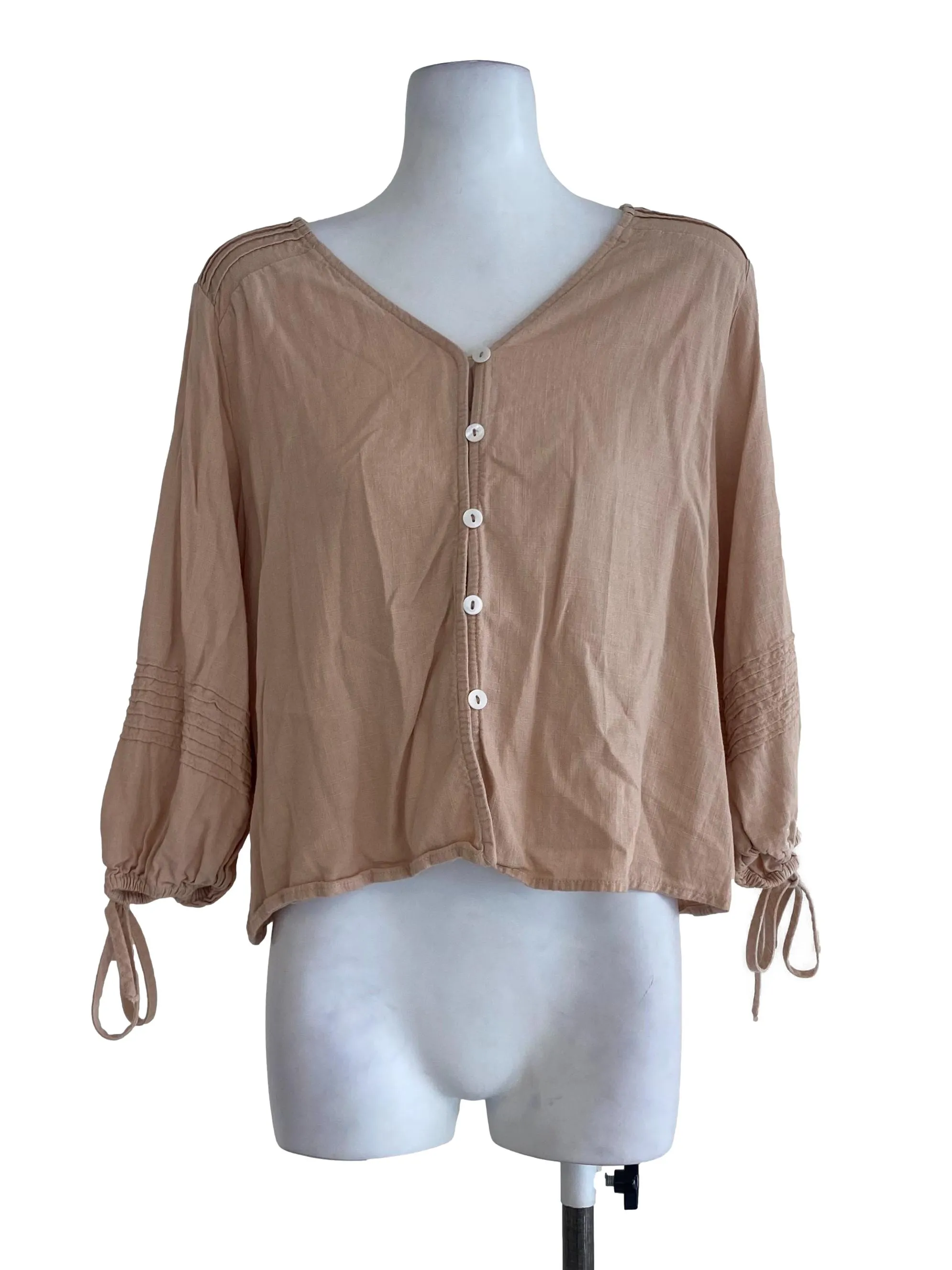 Salmon Plain Blouse