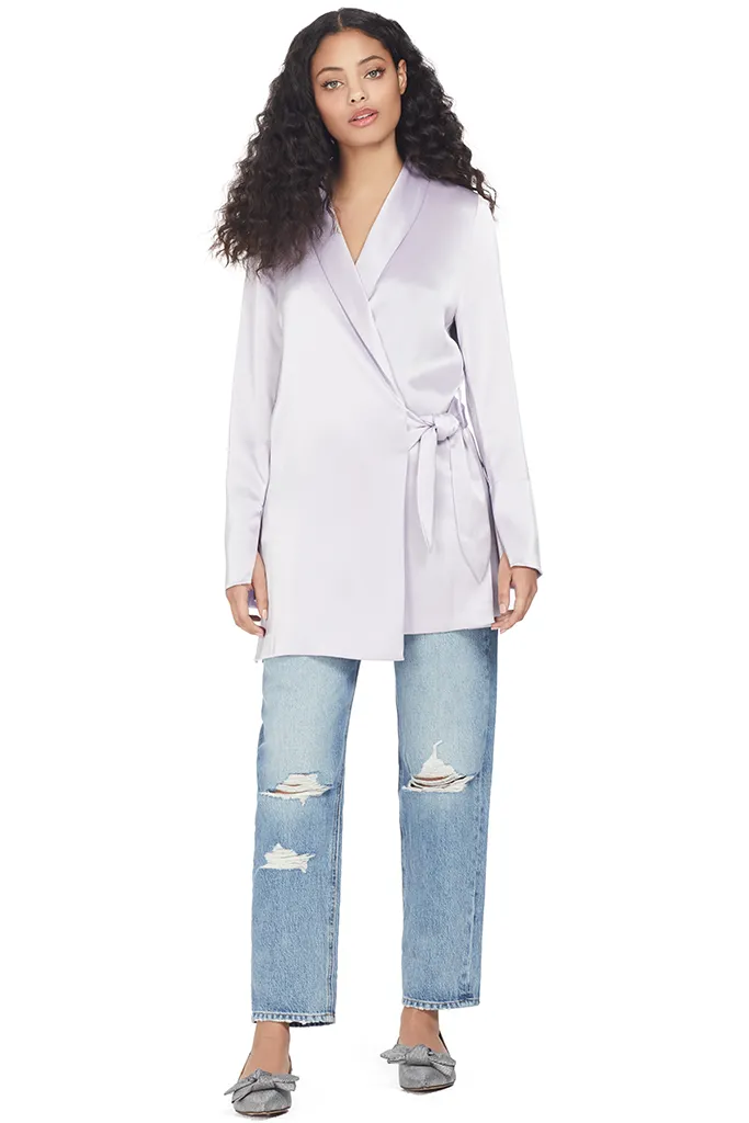 Satin Lounge Blazer (Lilac)