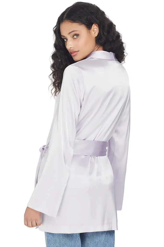Satin Lounge Blazer (Lilac)