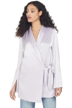 Satin Lounge Blazer (Lilac)