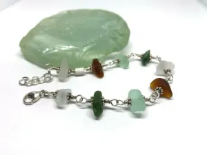 Sea Glass Linked Bracelet