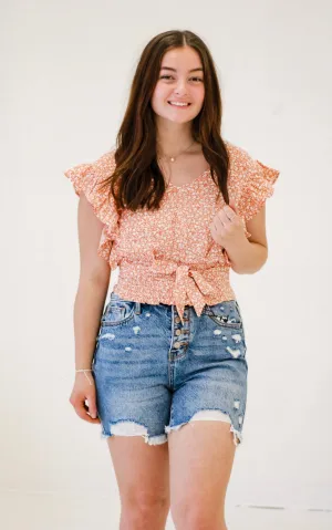 Seaside Floral Crop Top