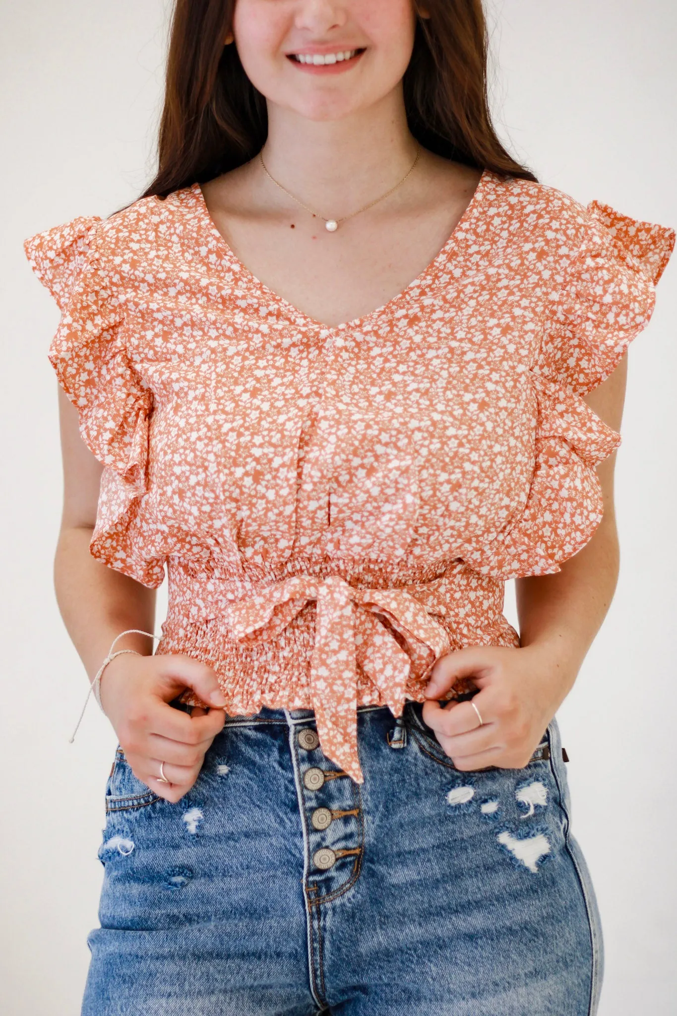 Seaside Floral Crop Top