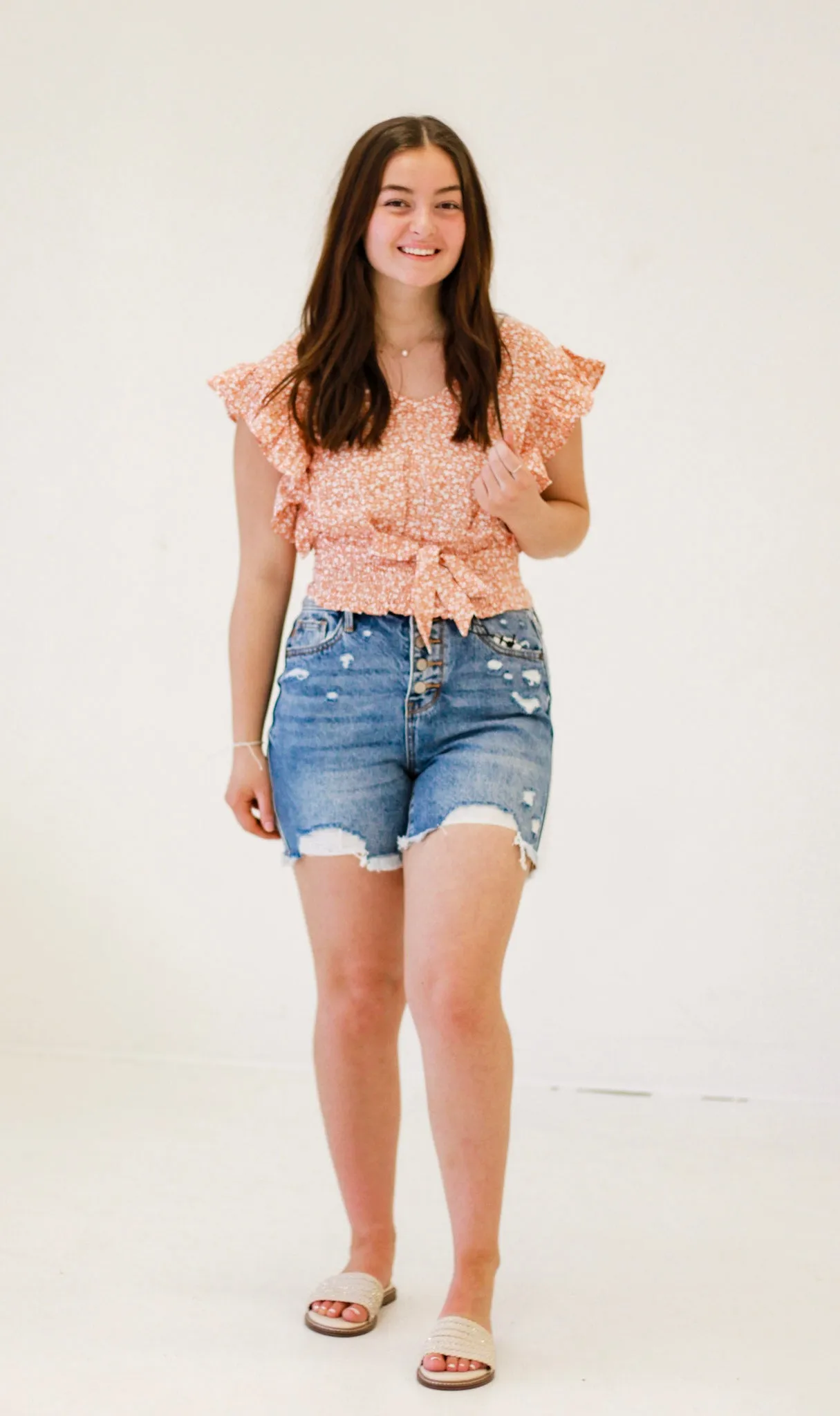 Seaside Floral Crop Top