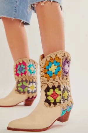 SELINA CROCHET WESTERN BOOTS