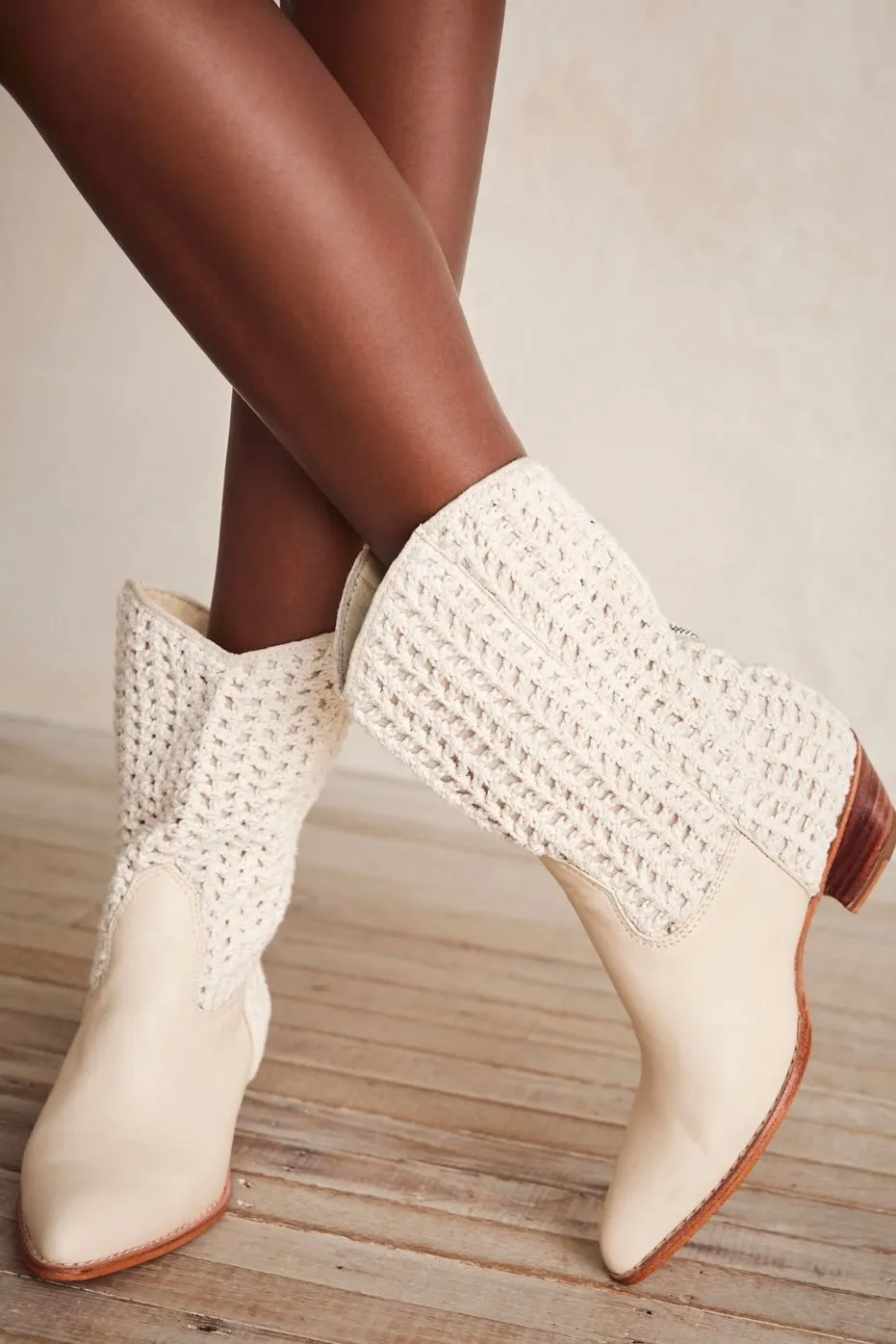 SELINA CROCHET WESTERN BOOTS
