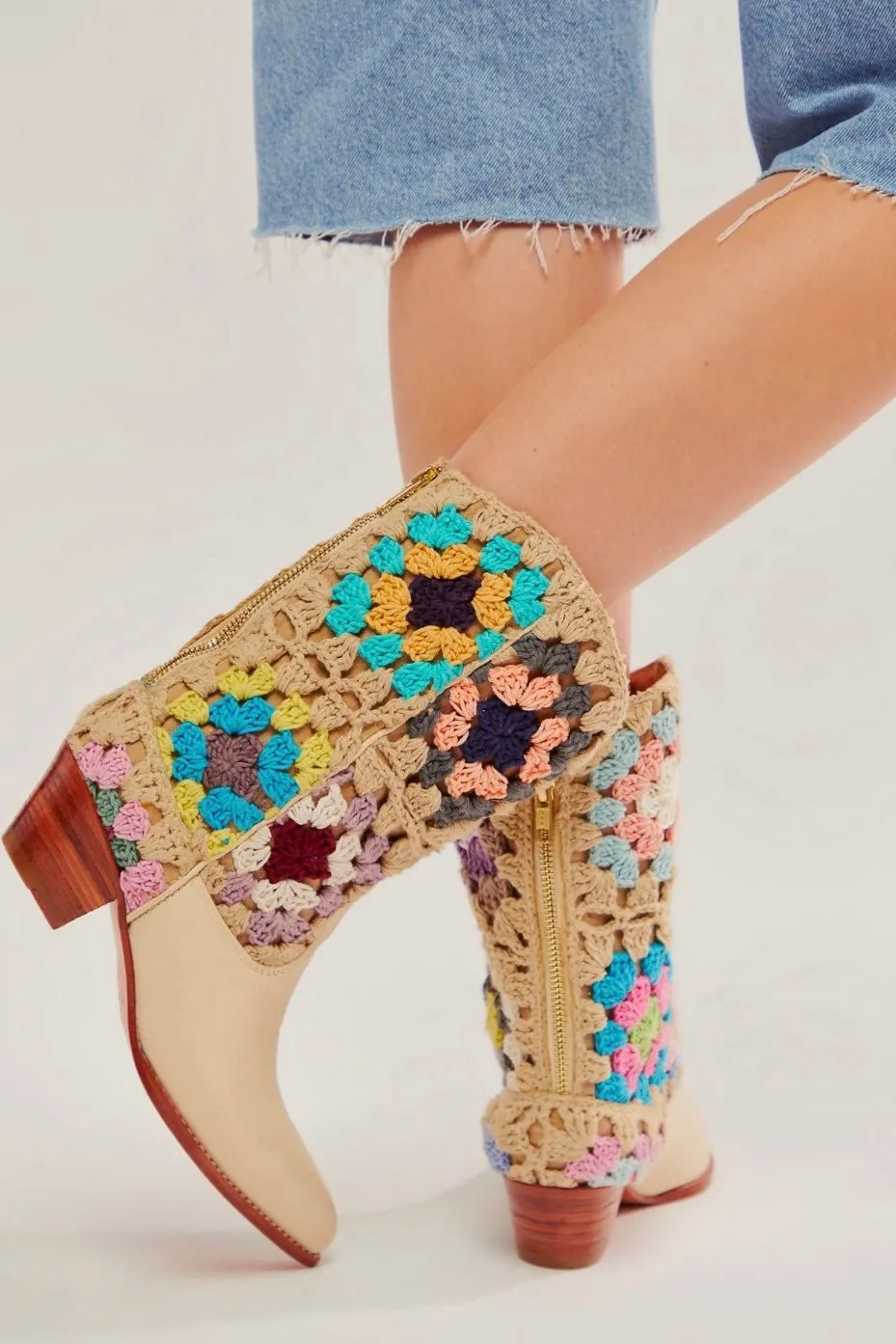 SELINA CROCHET WESTERN BOOTS