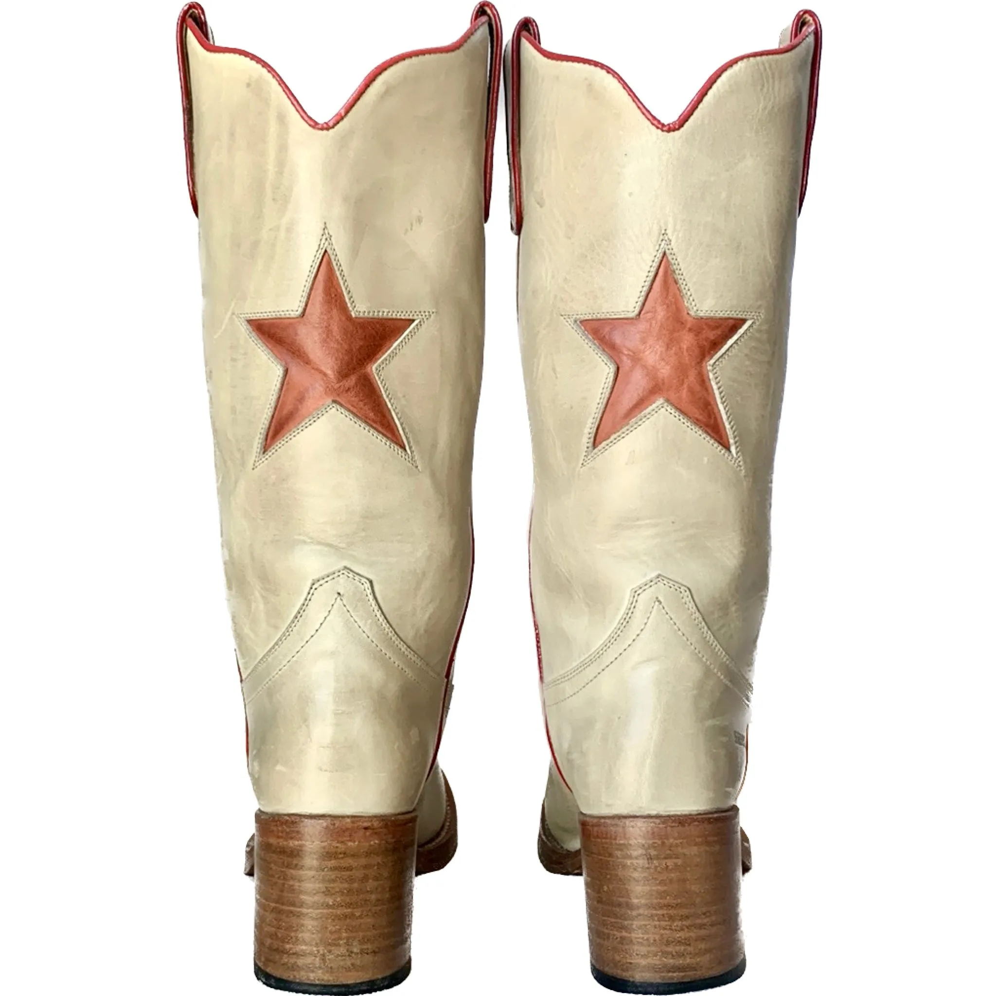 SENDRA Star Vintage Y2K Platform Chunky Heel Sole Campus Style Cowgirl Western Boots