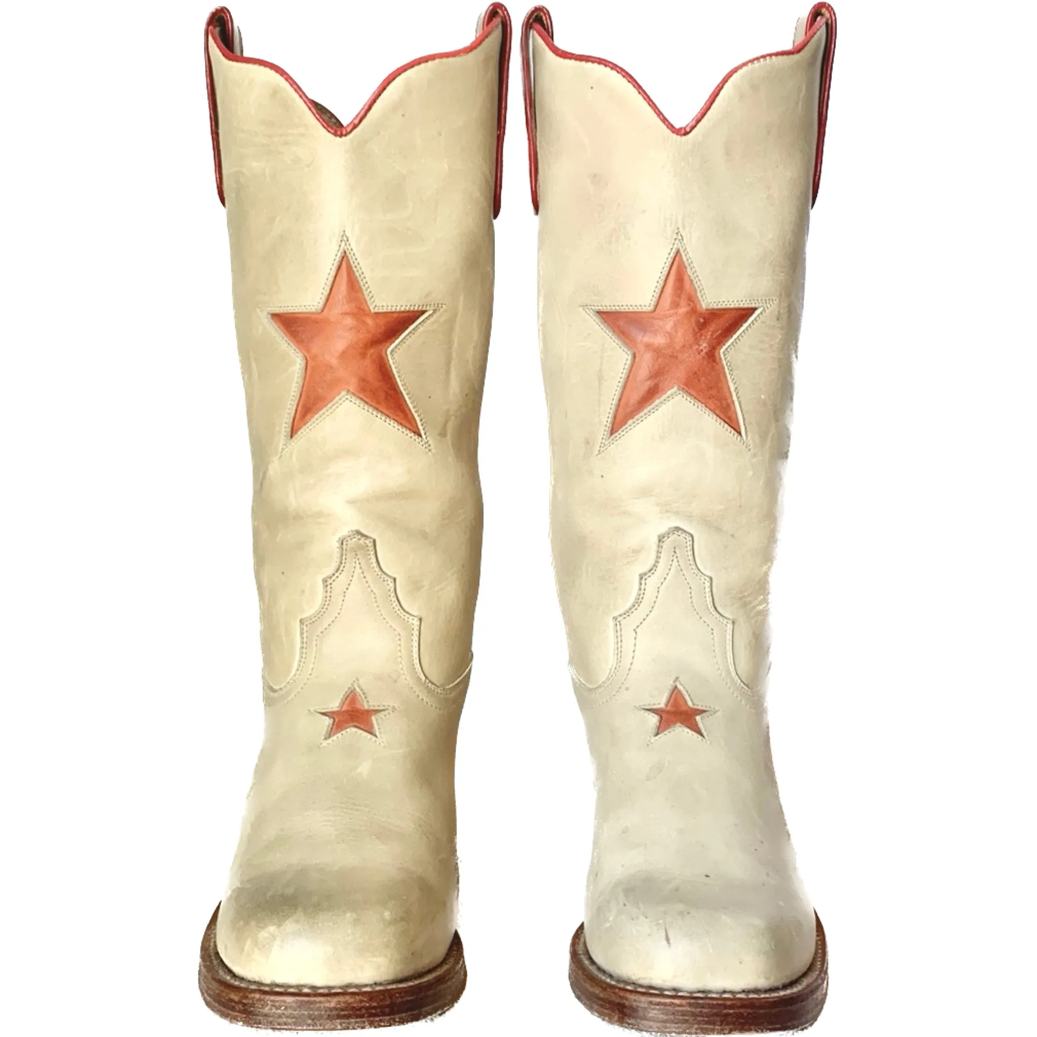 SENDRA Star Vintage Y2K Platform Chunky Heel Sole Campus Style Cowgirl Western Boots
