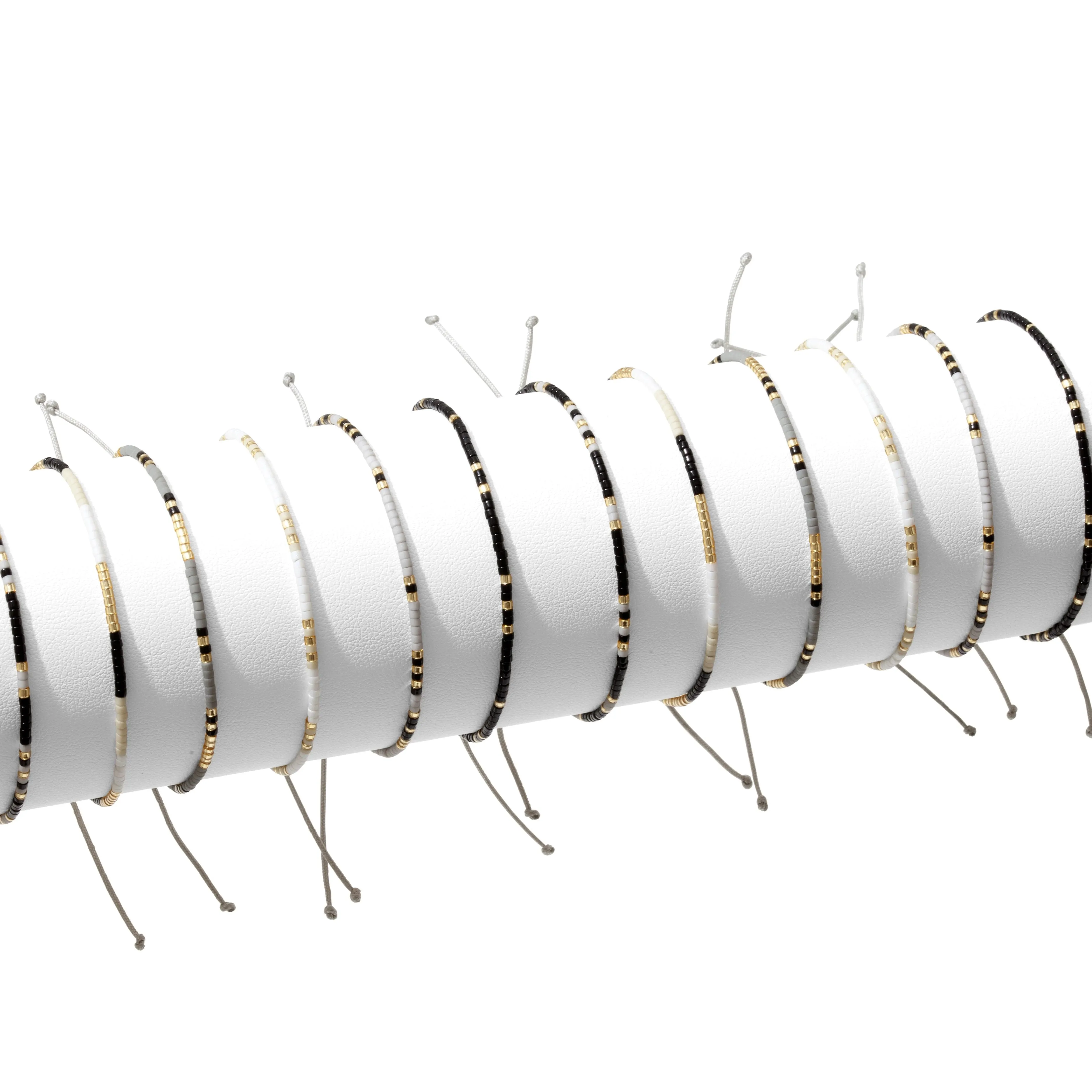 Set/12 Miyuki Delica Adjustable Bracelets
