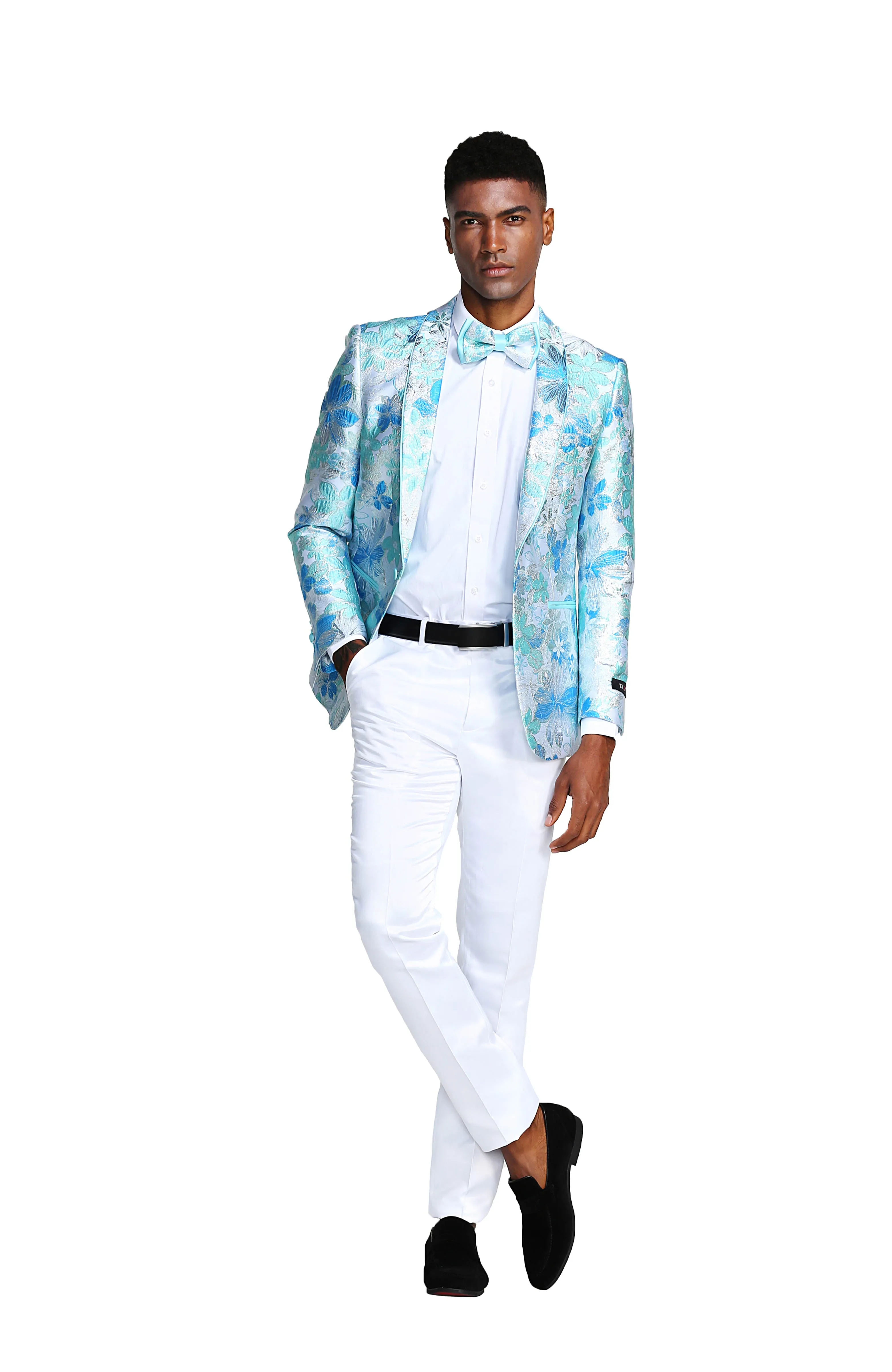 Shawl Collar Blazer Jacket with Bowtie
