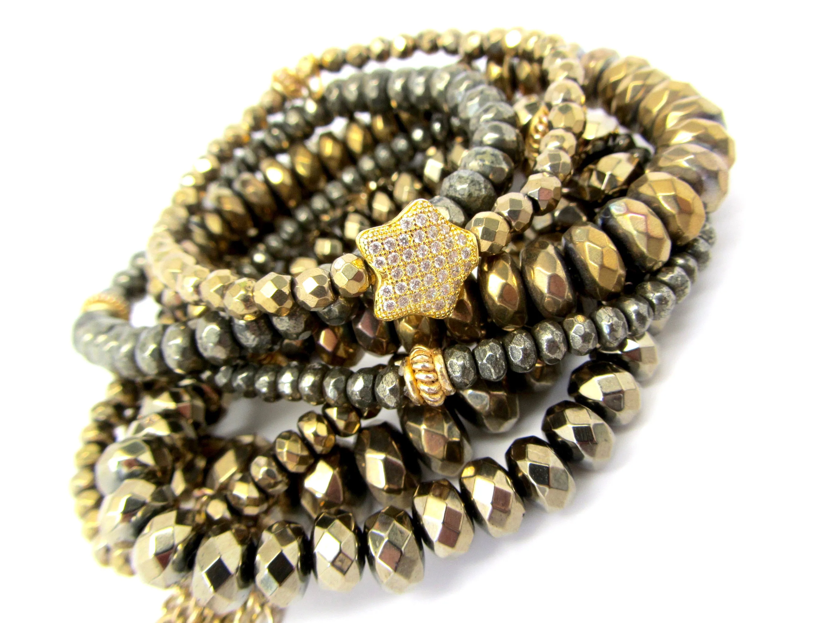 Shooting Star Gold Hematite & Pyrite Stack