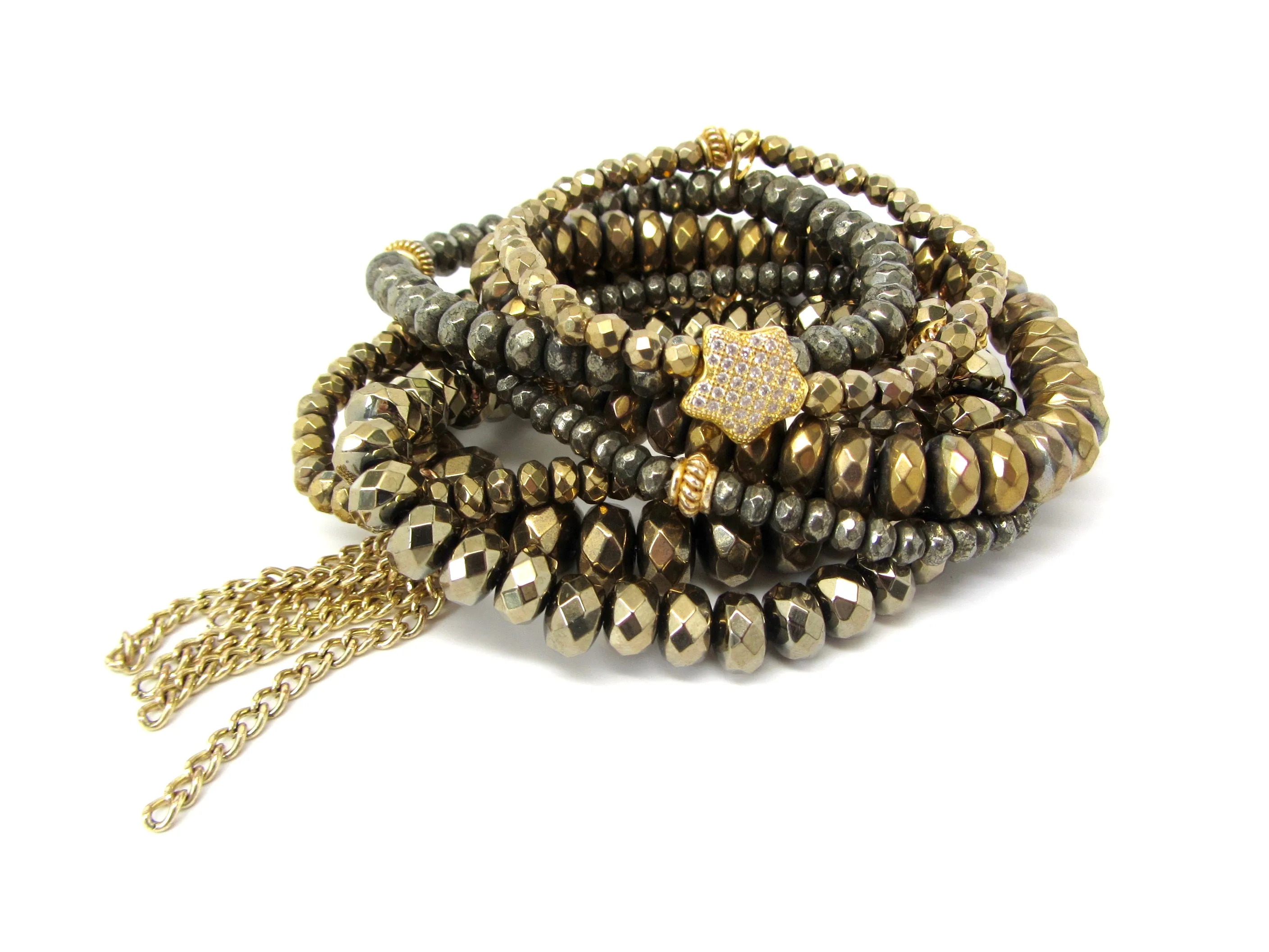 Shooting Star Gold Hematite & Pyrite Stack