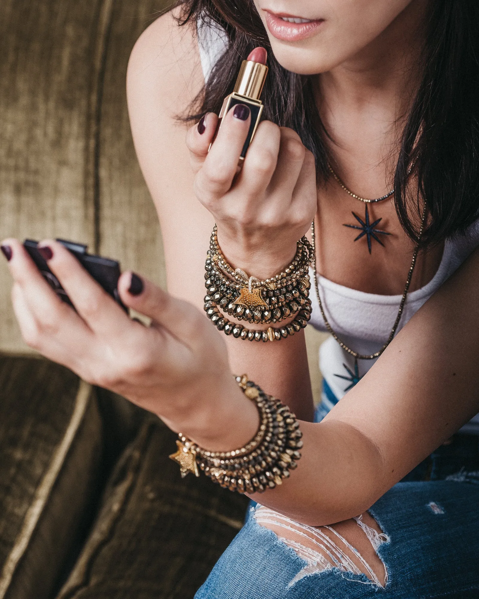 Shooting Star Gold Hematite & Pyrite Stack