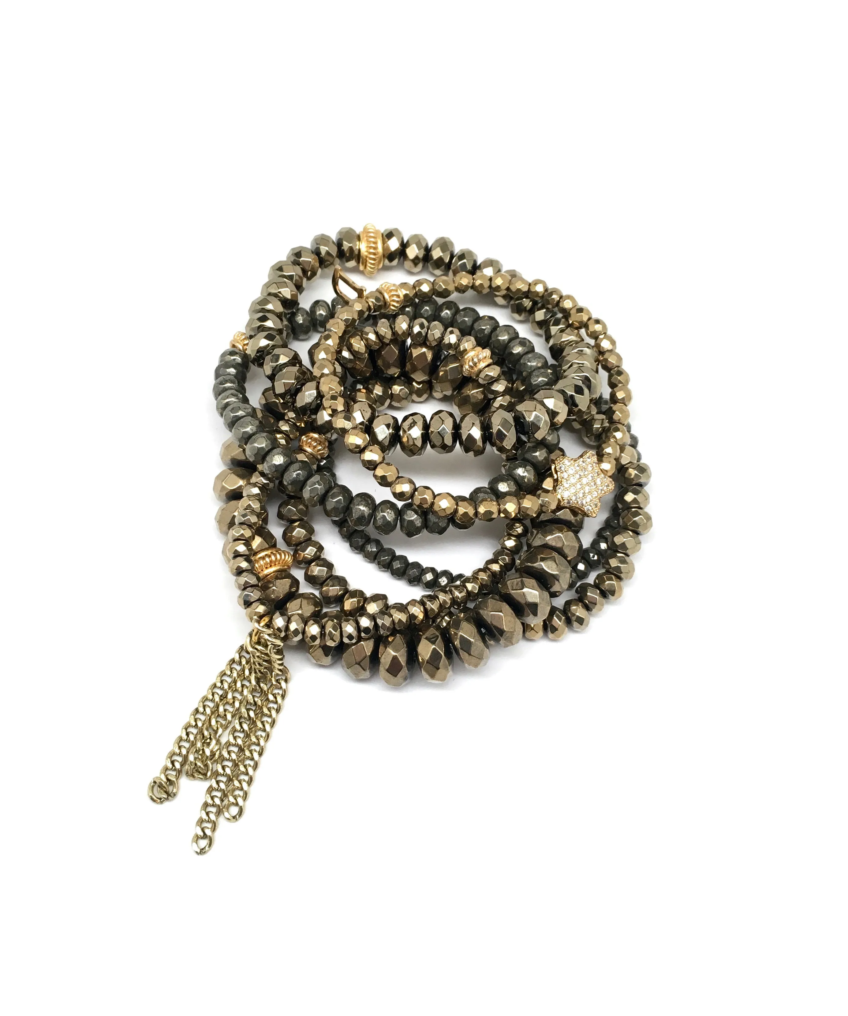 Shooting Star Gold Hematite & Pyrite Stack
