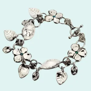 Silver Bracelets Israeli bracelets floral bracelet Boho
