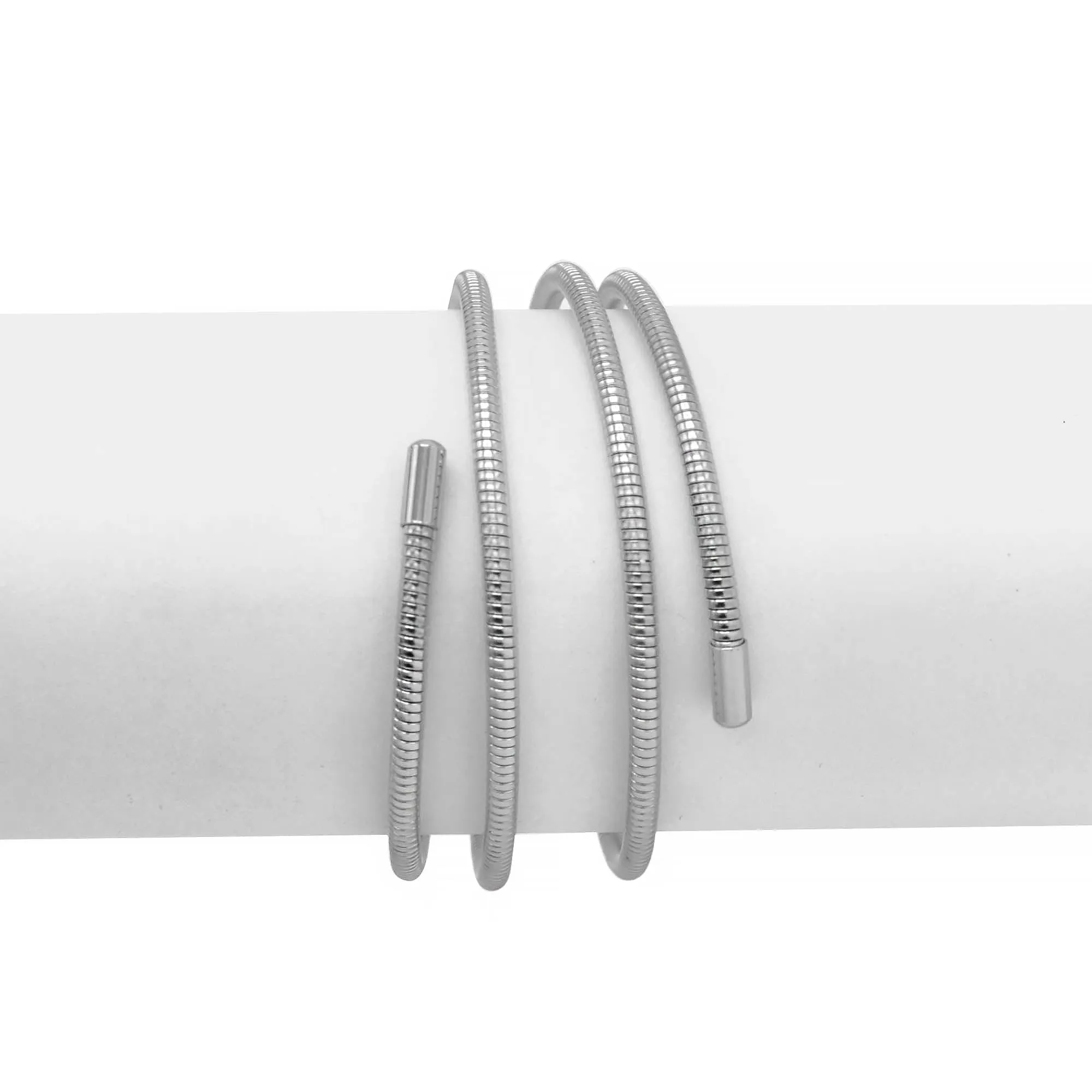 SILVER MULTI ROW ADJUSTABLE SNAKE CHAIN BRACELET #SQGN-07020524S (LG7)