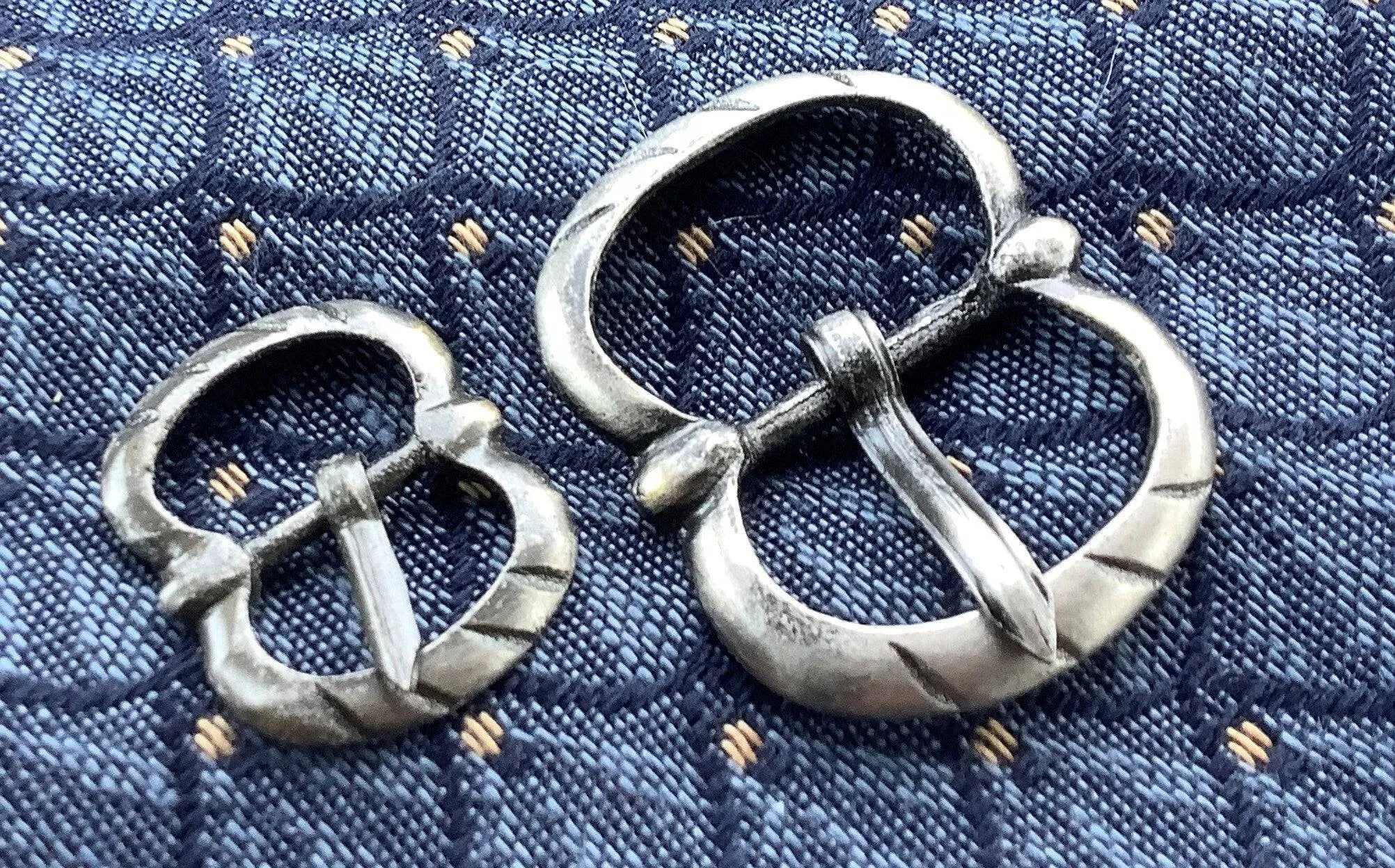 Silver Renaissance buckle- incised medium